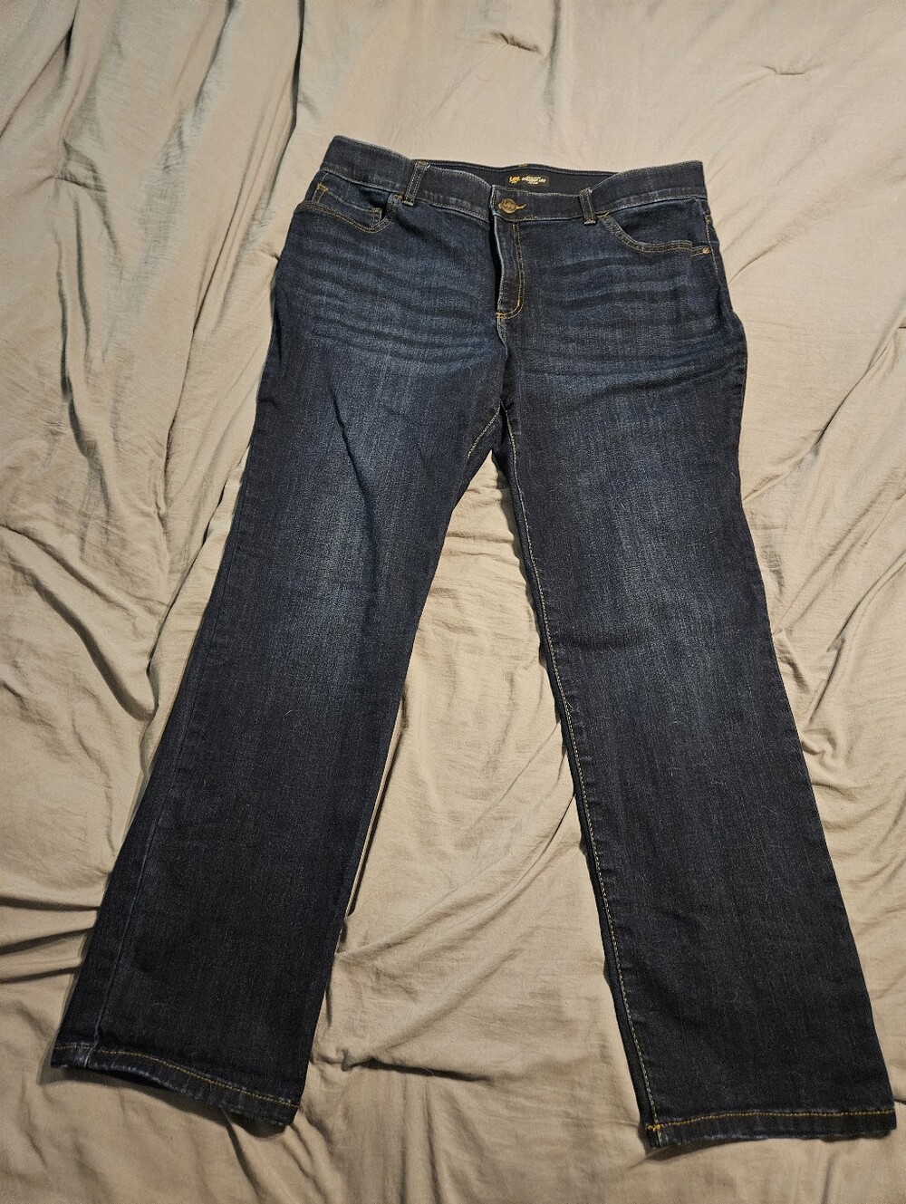 Dark Blue Women’s Straight-Leg Jeans - Lee Brand
